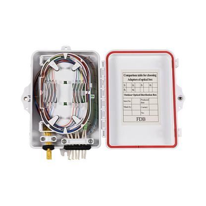 6 Core 1 In 6 Out Fiber Optic Distribution Box