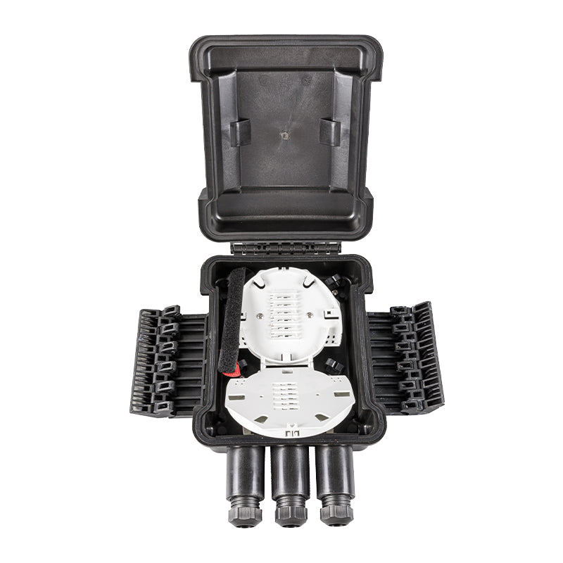 Boîtier d'épissure à fibre optique GJS-HF48-3C – Indice de protection IP68, 3 ports, capacité d'épissure 48FO