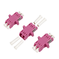 Adaptateur Duplex Fibre Optique, LC, Rose, avec brides