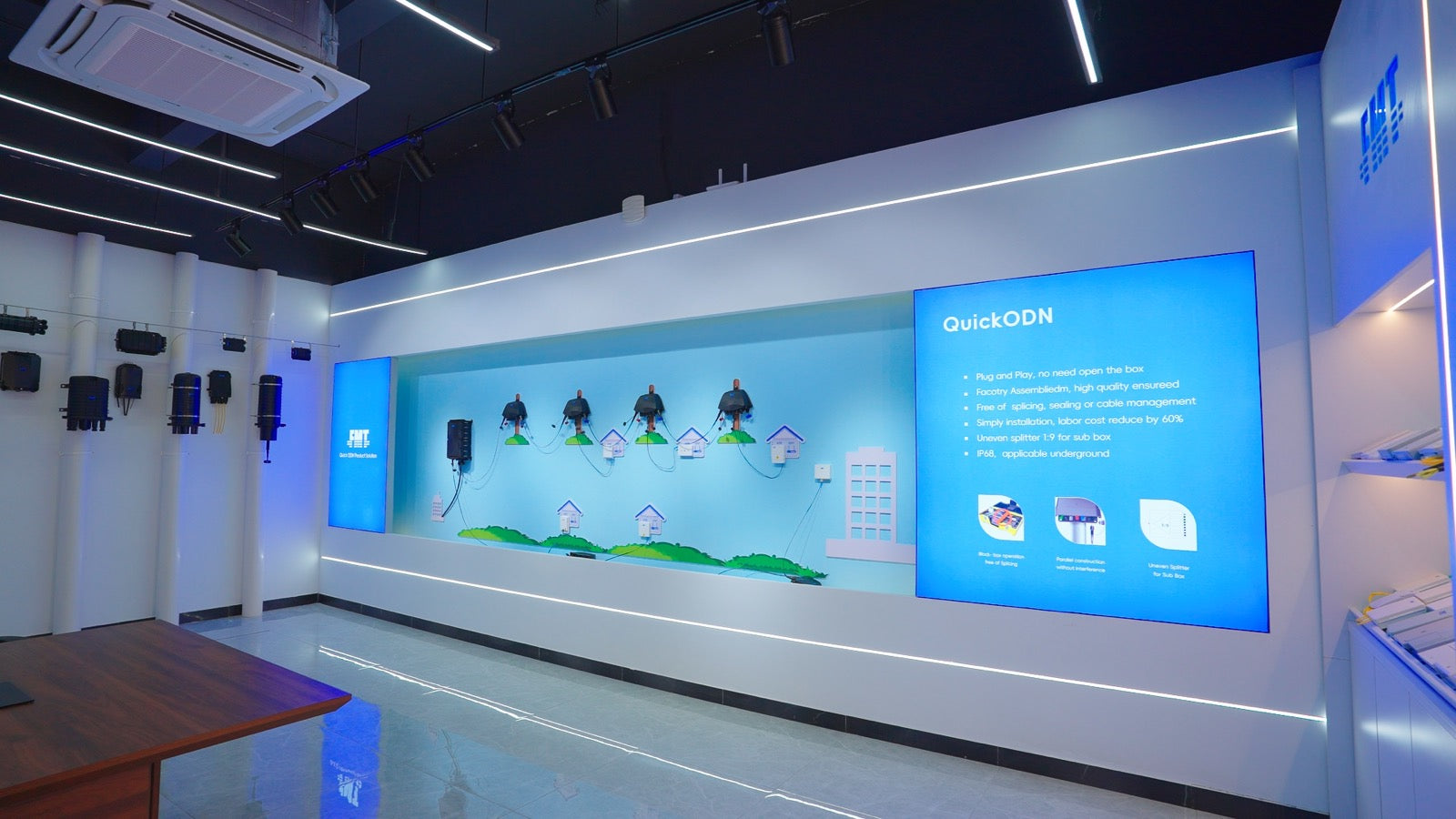 Fibermint product showroom and sample review area